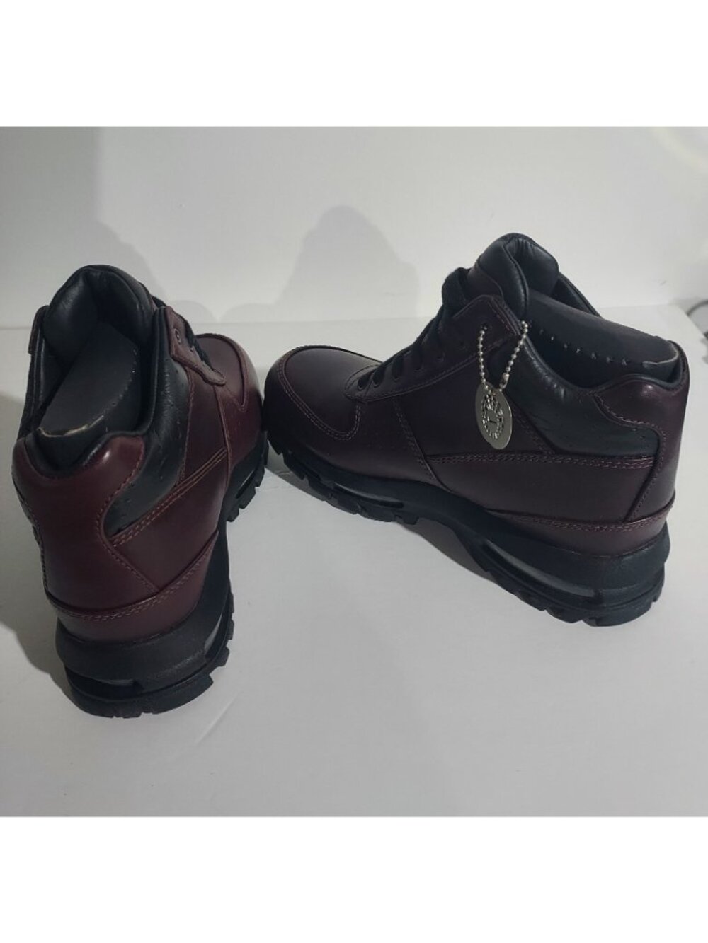 Nike Air Max Goadome Deep Burgundy Winter Leather Boots Size 8 NIB - Picture 7 of 10